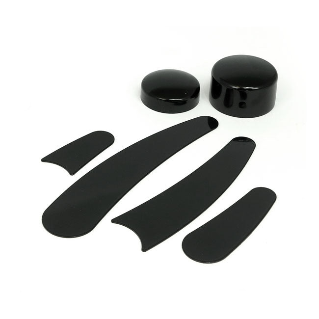 Frame Inserts Rear & Swingarm Pivot Bolt Covers Black