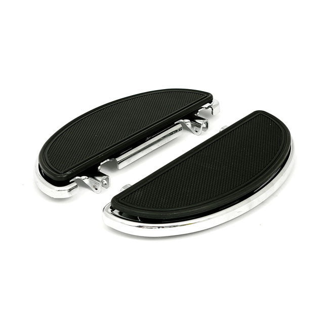 Oval Early Style Floorboards With Dampers Chrome With 4 Late Style Vibration