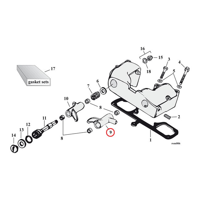 Rocker Arm Front Exhaust