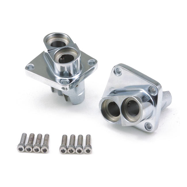 Shovel Tappet Block Set Front / Rear Chrome