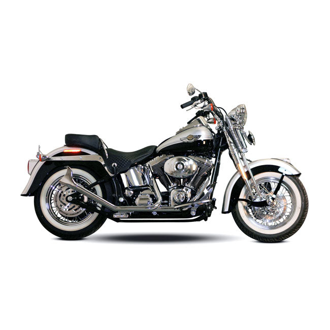 Side By Side Upswept Fistails Exhaust Chrome For 00-17 Softail NU