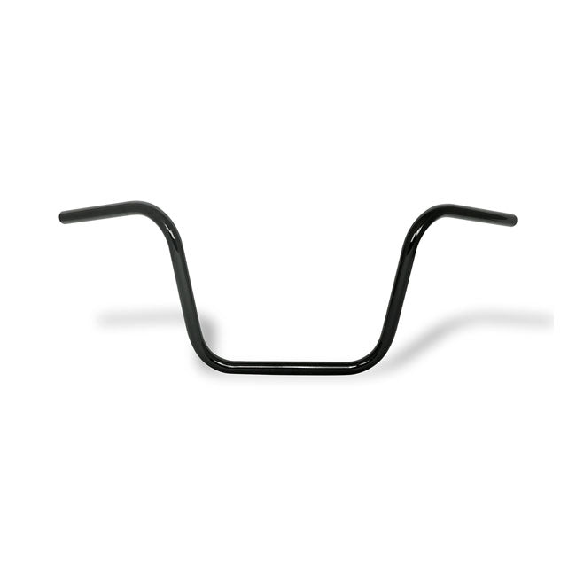 Apehanger Handlebar Black - 12" Rise x 1 Inch For Pre-81 H-D With 1" I.D. Risers