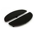 Knurled Ribbed Oval Floorboards Pads Black