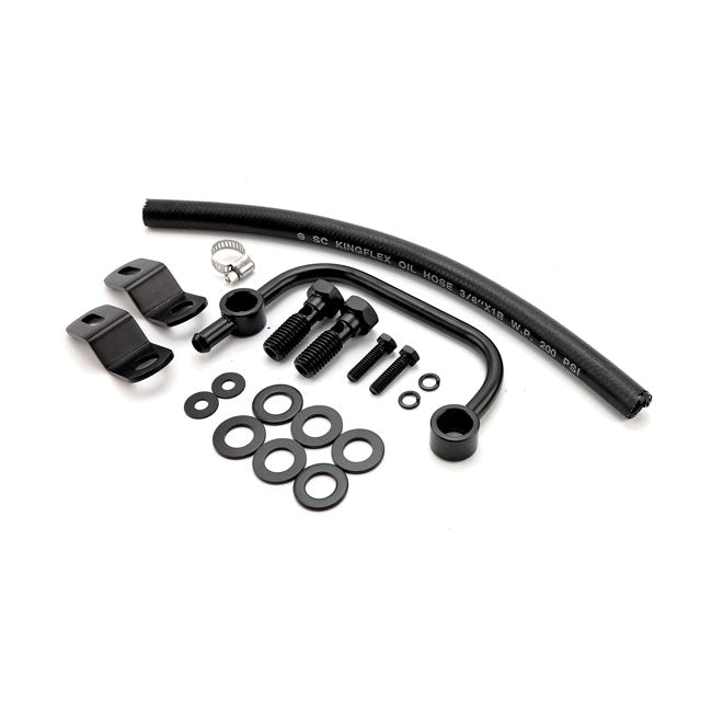 Air Cleaner Breather Kit Black For 91-22 XL With Aftermarket Air Cleaner
