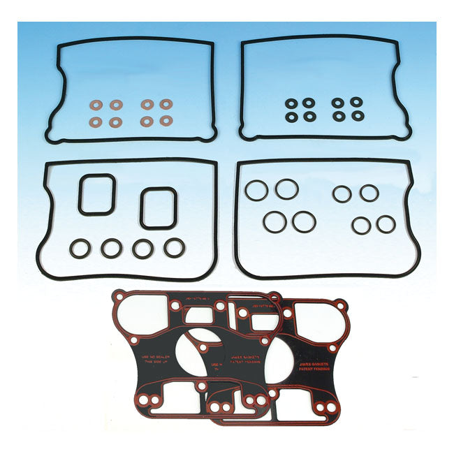 Rubber Coated Metal Rocker Cover Gasket Kit For 84-91 Evo Big Twin NU