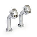 Domed Pullback Risers Chrome - 5 Inch