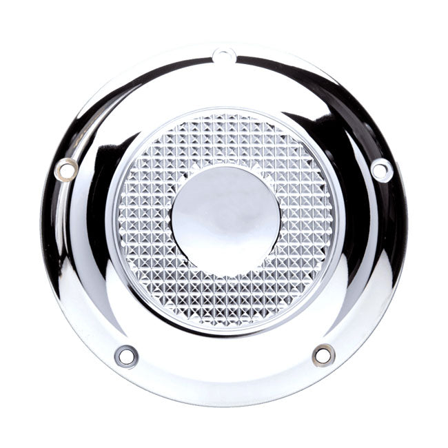 Diamond Derby Cover Chrome For 99-17 Dyna