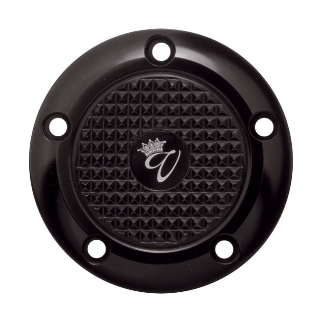 Diamond Point Cover Black For 99-17 Twin Cam NU