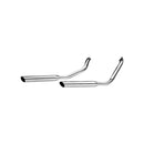 Slash Cut Exhaust Chrome - 38 Inch For 91-05 Dyna NU