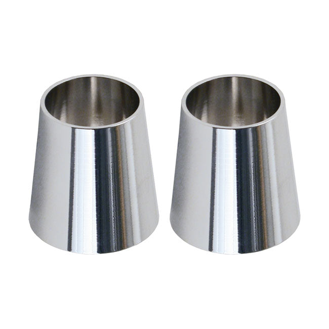 Handlebar Grip Cones For Internal Throttle Chrome Tapered