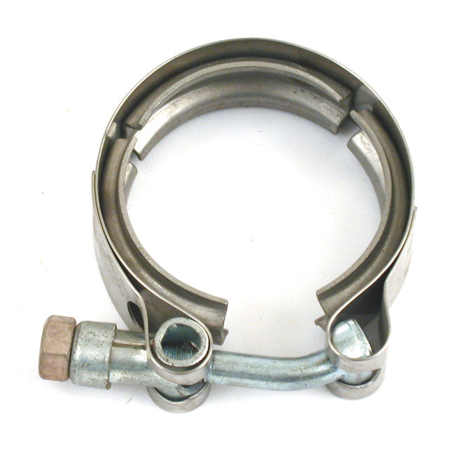 Flt 1-7/8 Inch Muffler Clamp V-Style Chrome For L85-94 FLT/Touring NU