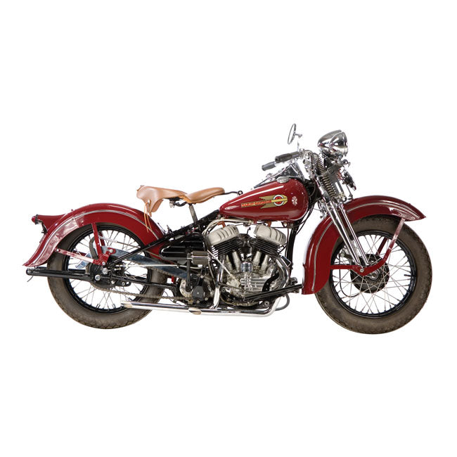 Drag Pipes Chrome - 34 Inch For 29-73 45" Flathead Solo, Side Car & Servi-Car NU