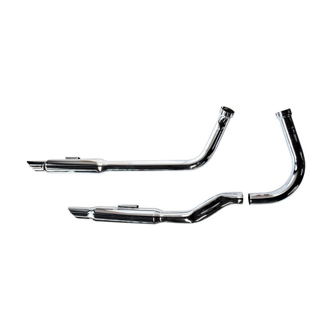 Shotgun Shorty Exhaust Chrome - 38 Inch For 58-64 Panhead NU