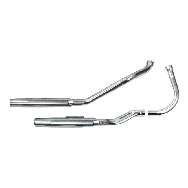 Tapered Exhaust Chrome - 38 Inch For 58-64 Panhead With Swingarm Frame NU