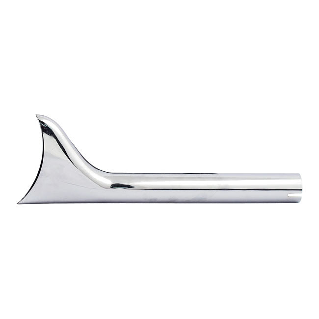 Slip-on Fishtail Exhaust Extension 18" Long Chrome