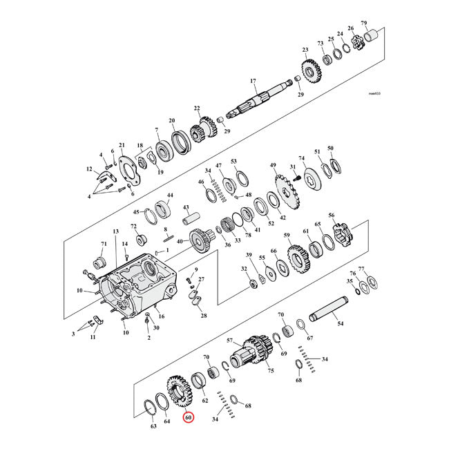 2nd Gear Countershaft - 24 Tooth For 80-86 4-SP FX, FXWG