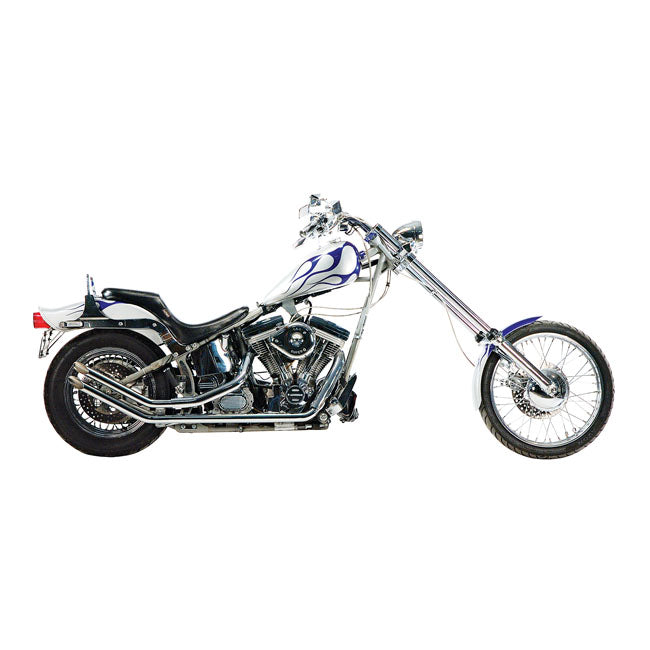 Upswept Drag Pipes Slash Cut Chrome For 86-99 FXST, FLST NU