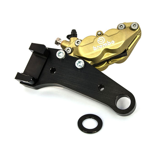 Rear Brake Caliper Kit Black / Gold