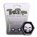 Block Skull Valve Caps Black / White