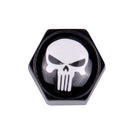 Block Skull Valve Caps Black / White