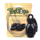 Hand Grenade Valve Caps Black