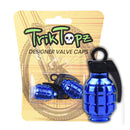 Hand Grenade Valve Caps Blue