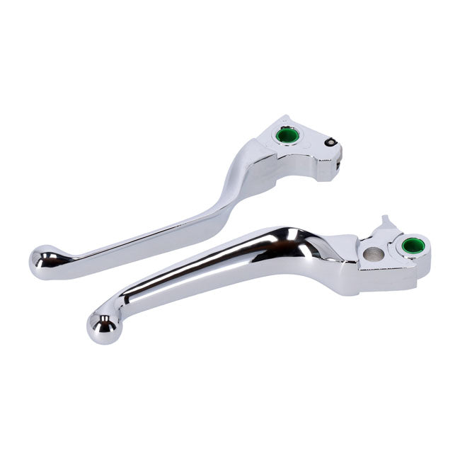 Handlebar Lever Kit Wide Blade Chrome For Hydraulic Operated Clutch - 96-06 All BT