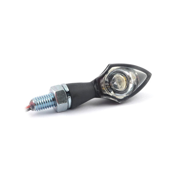 Pen Head LED Turn Signals Black / Clear Lens