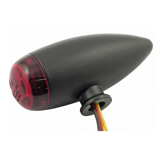 Micro LED Bullet Taillight Black / Red Lens