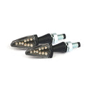Black Peak LED Turn Signals Black / Clear