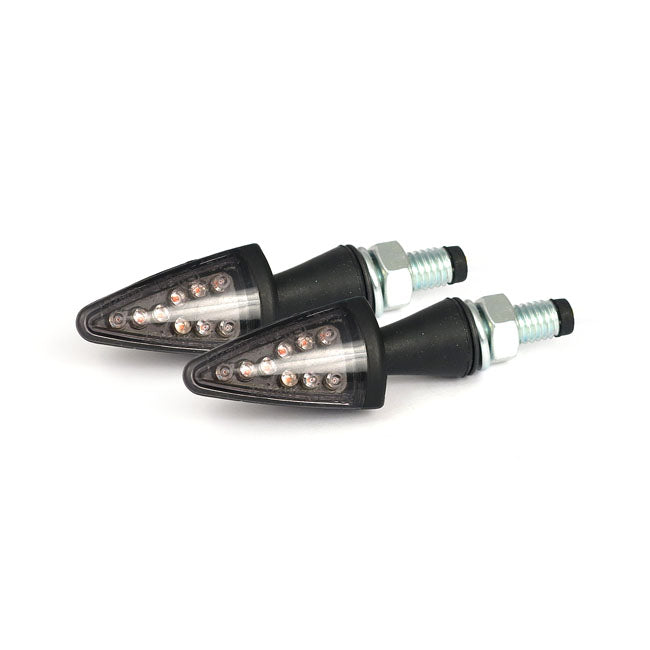 Black Peak LED Turn Signals Black / Smoke