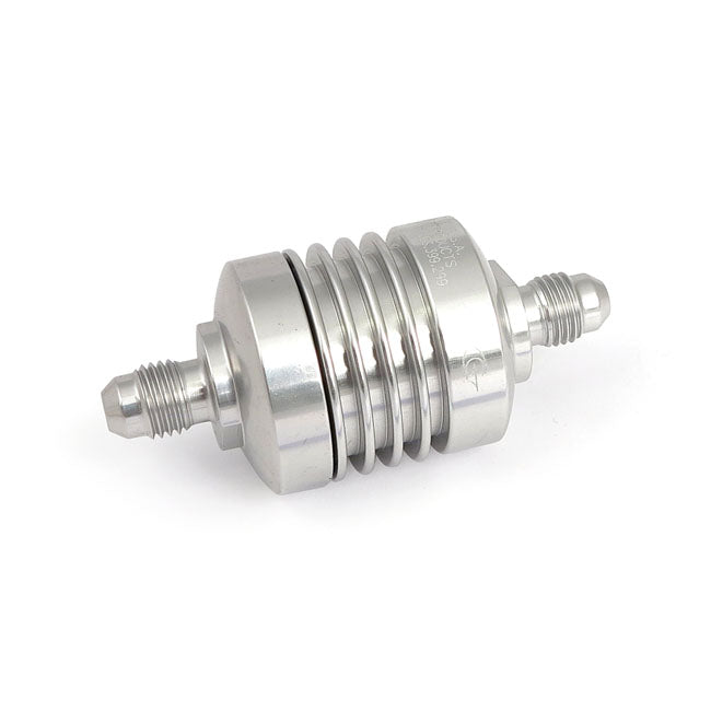 Mini Fuel Filter 6-AN Threaded Clear Anodized