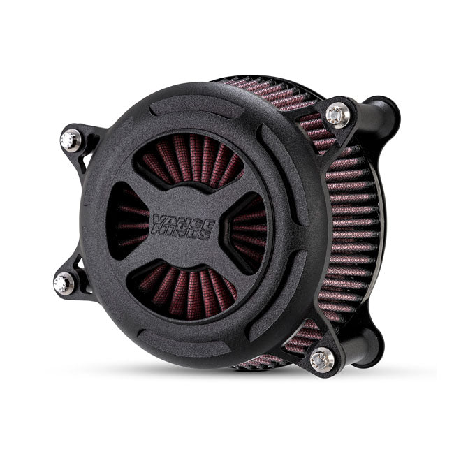 VO2 X Air Cleaner Kit Wrinkle Black For 91-22 XL Sportster Excl. XR1200