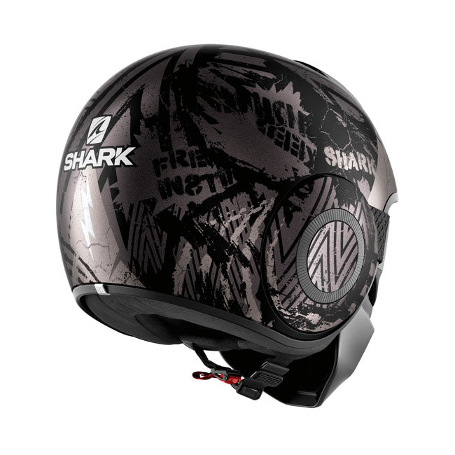 Street Drak Crower Helmet Matt Black / Silver
