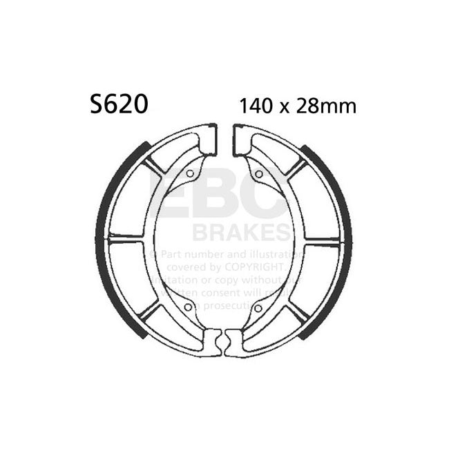 Plain Brake Shoes For Rear: Suzuki: 1979 RM 400 N