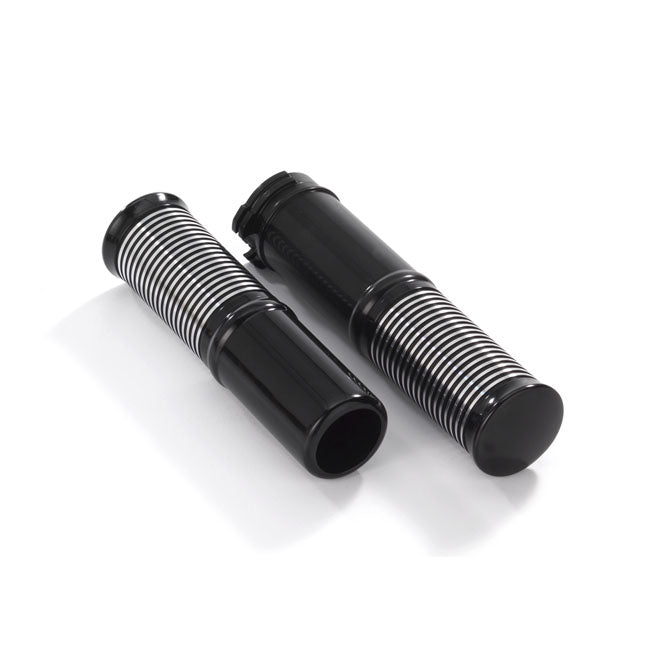 FL Handlebar Grip Set Black Contrast Cut 74-21 H-D