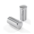 FL Handlebar Grip Ends Ribbed Chrome Aluminium
