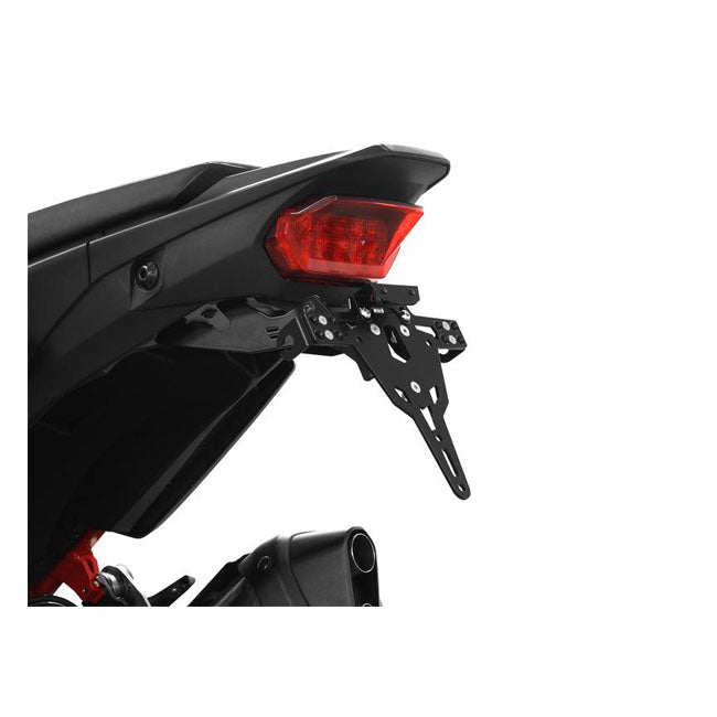 License Plate Bracket Pro Black For Honda: 20-21 CRF1100 DL Africa Twin