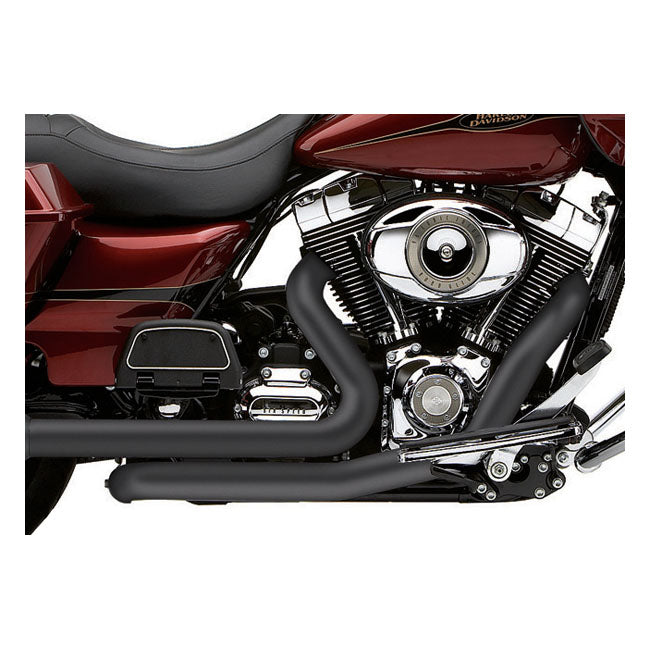 Independant Dual Head Pipes With Power Port For 2009 FLT/Touring NU