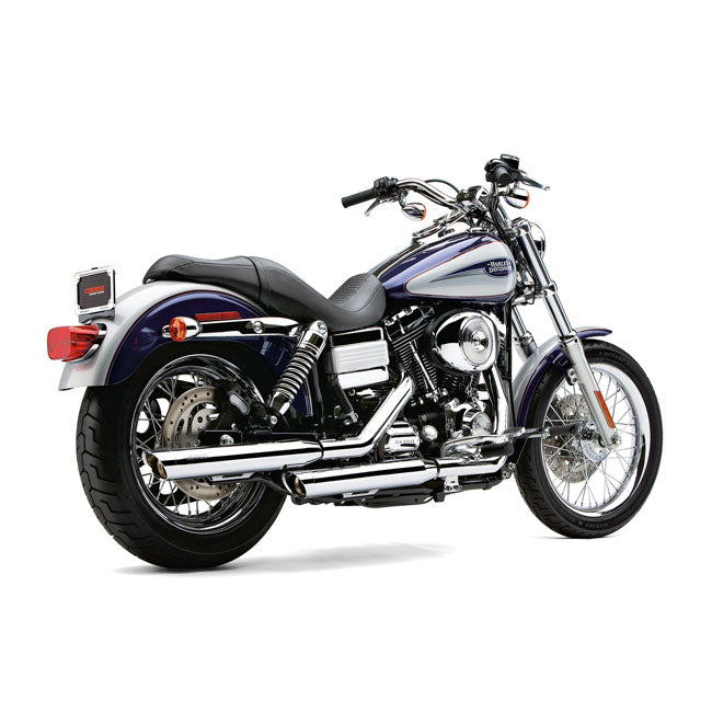 Slip-On Mufflers Chrome - 3 Inch For 91-16 Dyna Excl. 08-16 FXDF Fat Bob