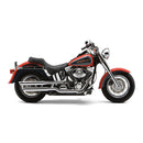 Slip-On Mufflers Chrome - 3 Inch For Softail: 00-06 FLSTF Fatboy