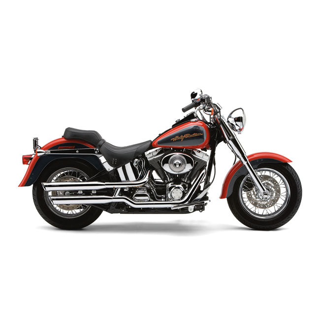 Slip-On Mufflers Chrome - 3 Inch For 07-16 FLSTF Fatboy