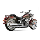 Slip-On Mufflers Chrome - 3 Inch For Softail: 05-16 FLSTN Nostalgia