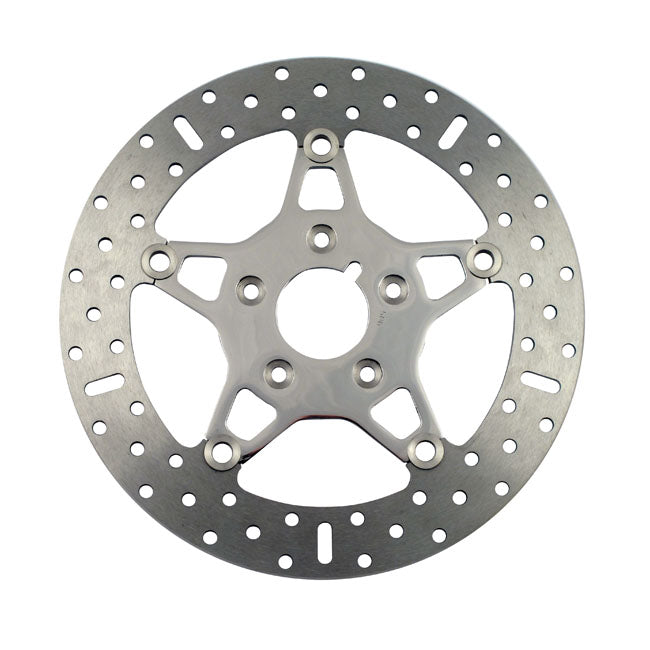 Polished Stainless Floating Narrow Brake Front Rotor For Most Upto 1999 H-D Models NU