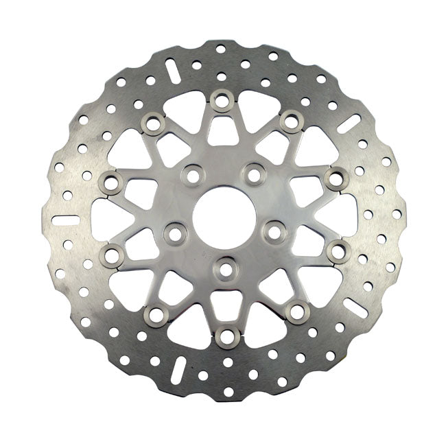 Polished Stainless Contour Floating Narrow Brake Rear Rotor For Most Upto 1999 H-D Models NU