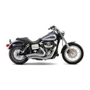 Speedster Short Swept Exhaust Chrome For 12-17 Dyna incl. 12-16 NU FLD Switchback