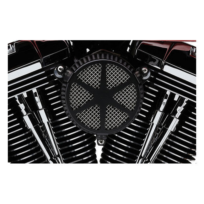 Naked Air Cleaner Kit Spoke Black For 01-15 Softail