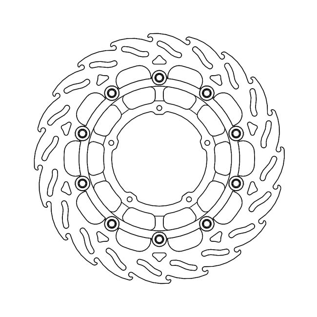 Flame Series Floating Brake Rotor TUV Approved For Front Right: Honda: 20-22 CRF 1100 L Africa Twin Adventure Sports