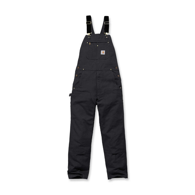 Relaxed Fit Duck Bib Overall Black