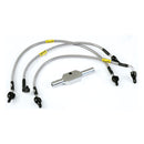 Stainless Clear Coated Front Brake Line For 96-07 FLHT/C/CU NU
